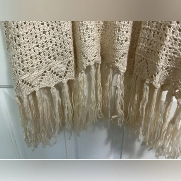 Sweet Journey Women’s Cream Cardigan Size Small Fringe‎ Boho - Picture 3 of 9
